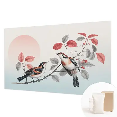 Papier peint photo grand format pour le mur oiseaux assis