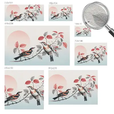 Papier peint photo grand format pour le mur oiseaux assis