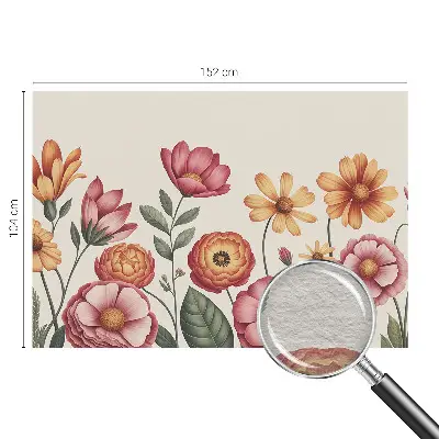 Papier peint intissé imprimé composition florale