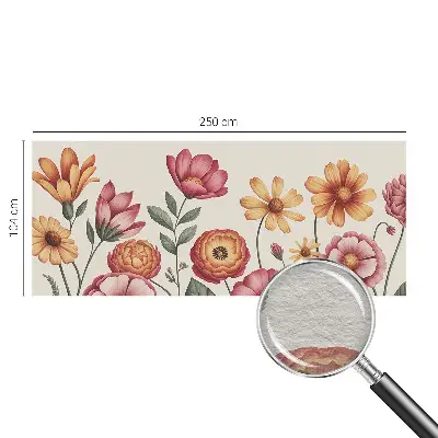 Papier peint intissé imprimé composition florale