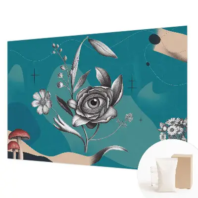 Papier peint photo sur tissu non tissé Œil de fleur
