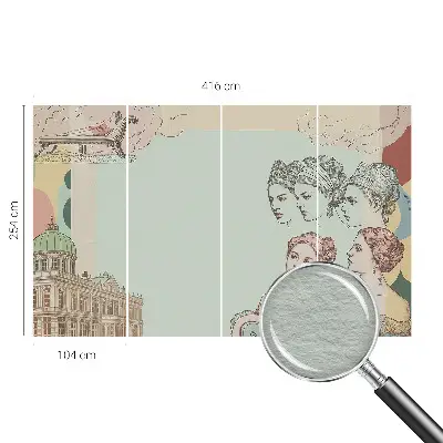 Papier peint photo grand format pour le mur Collage classique