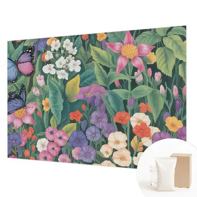 Papier peint photo imprimé sur tissu non tissé explosion de fleurs
