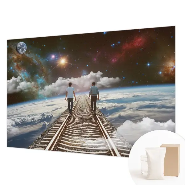 Papier peint photographique sur tissu non tissé voyage spatial