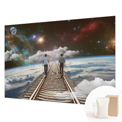 Papier peint photographique sur tissu non tissé voyage spatial