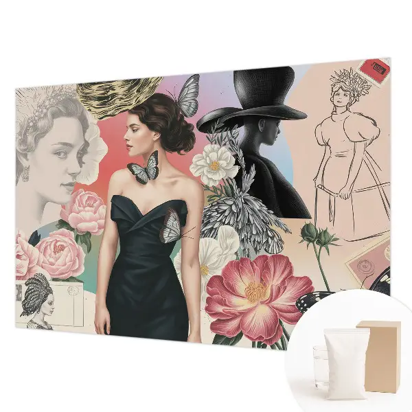 Papier peint photo grand format pour le mur Fleurs et portraits