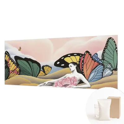 Papier peint photographique sur tissu non tissé prairie aux papillons