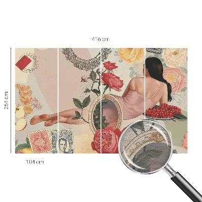 Papier peint intissé imprimé élégance florale