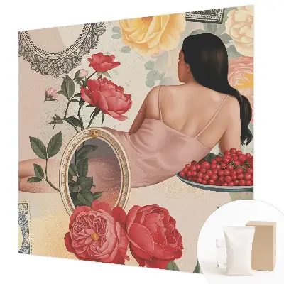 Papier peint intissé imprimé élégance florale