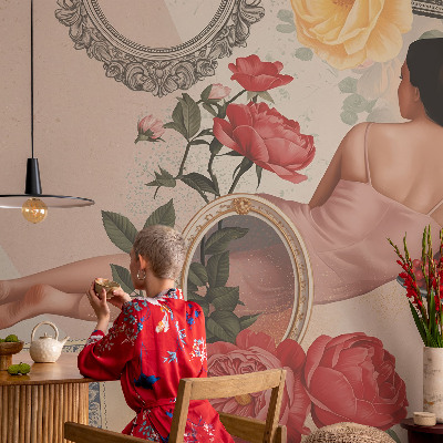 Papier peint chambre moderne Kvetinová elegancia