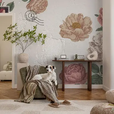 Papier peint photo grand format pour le mur Fleurs vintage