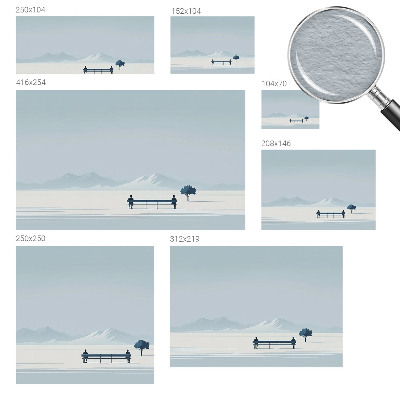 Papier peint panoramique tendance Minimalistická krajina