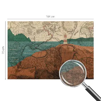 Papier peint photographique sur tissu non tissé Carte historique