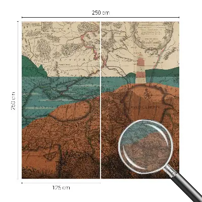 Papier peint photographique sur tissu non tissé Carte historique