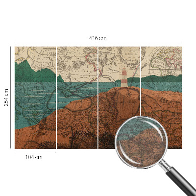 Papier peint panoramique facile à poser Historická mapa