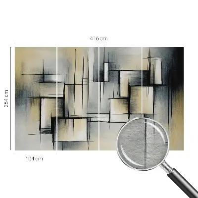 Papier peint photo imprimé sur tissu non tissé Géométrie abstraite