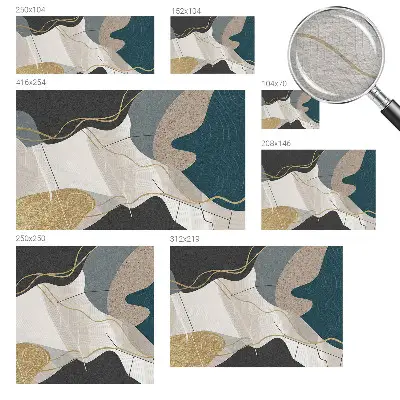 Papier peint photographique intissé formes abstraites