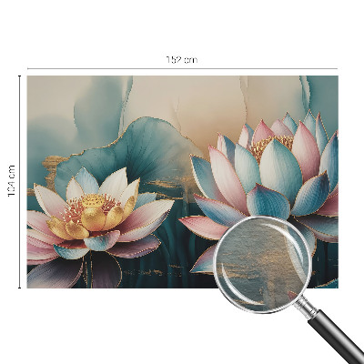 Décoration murale panoramique intissé avec motif de lotus harmonie