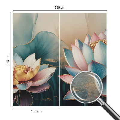 Décoration murale panoramique intissé avec motif de lotus harmonie