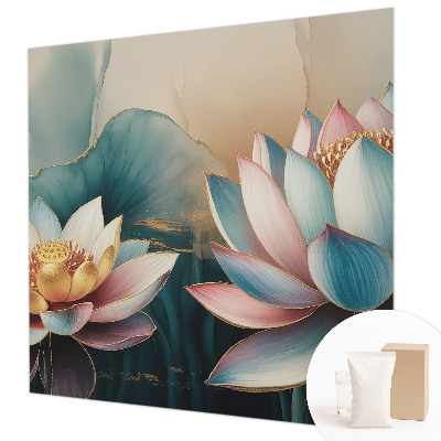 Décoration murale panoramique intissé avec motif de lotus harmonie