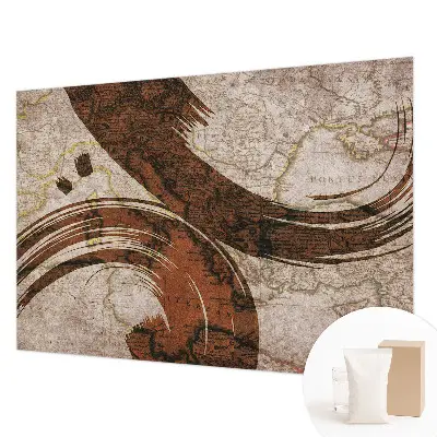 Papier peint photo grand format pour le mur Carte artistique