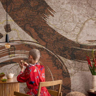 Papier peint chambre moderne Umelecká mapa