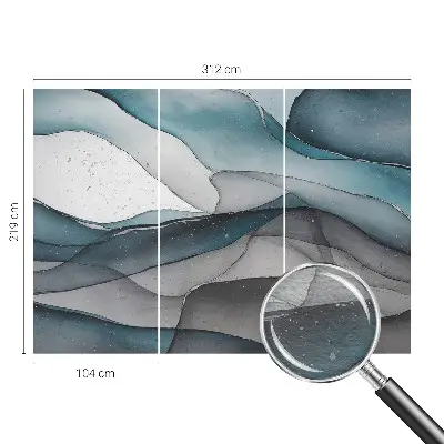 Papier peint photo sur tissu non tissé Vagues colorées