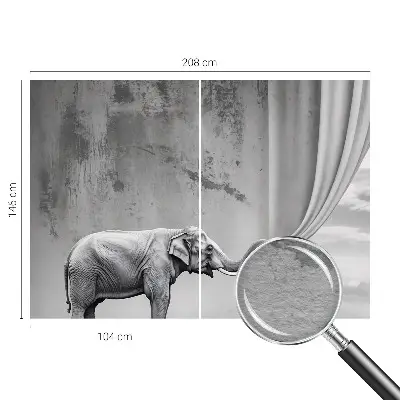 Papier peint intissé imprimé Éléphant surréaliste