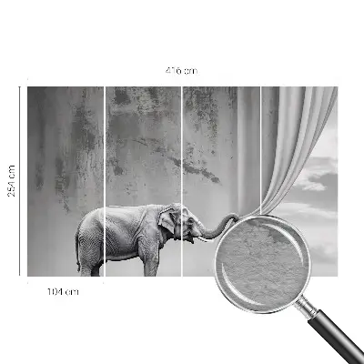 Papier peint intissé imprimé Éléphant surréaliste