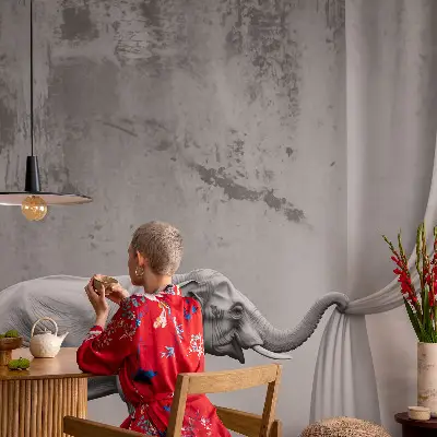 Papier peint intissé imprimé Éléphant surréaliste