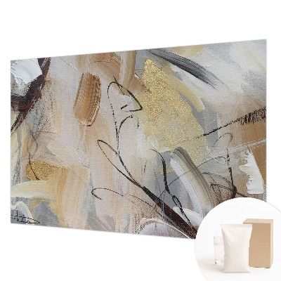 Papier peint panoramique chambre adulte avec une composition abstraite