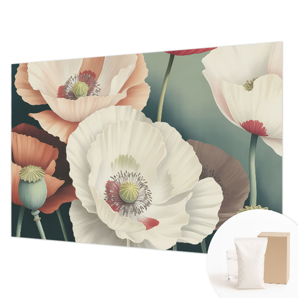 Papier peint panoramique tendance avec motif floral