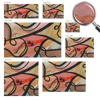 Papier peint photographique sur tissu non tissé Mouvement coloré