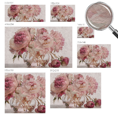 Papier peint panoramique tendance Pivoňkový kúzlo