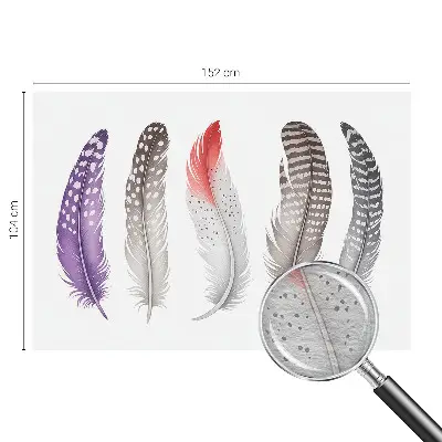 Papier peint intissé Plumes à motifs