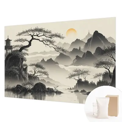 Papier peint photo imprimé sur tissu non tissé Paysage oriental