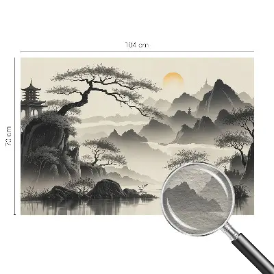 Papier peint photo imprimé sur tissu non tissé Paysage oriental