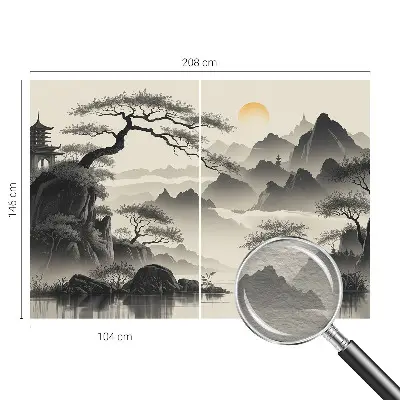 Papier peint photo imprimé sur tissu non tissé Paysage oriental