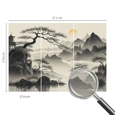Papier peint photo imprimé sur tissu non tissé Paysage oriental