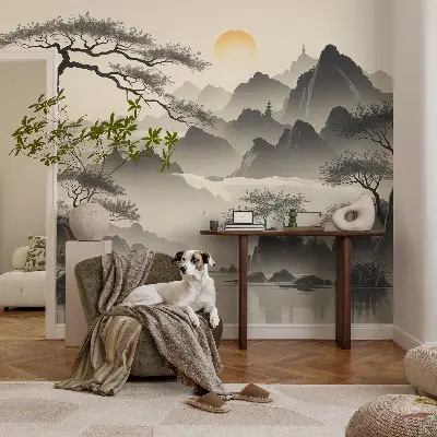 Papier peint photo imprimé sur tissu non tissé Paysage oriental