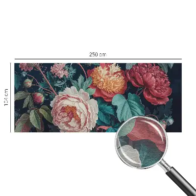Papier peint photographique intissé fleurs colorées