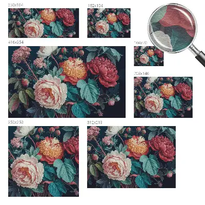 Papier peint photographique intissé fleurs colorées