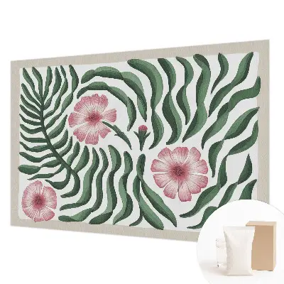 Papier peint photo sur tissu non tissé Fleurs feuilles