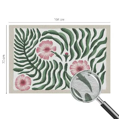 Papier peint photo sur tissu non tissé Fleurs feuilles