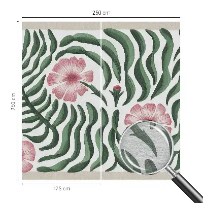 Papier peint photo sur tissu non tissé Fleurs feuilles
