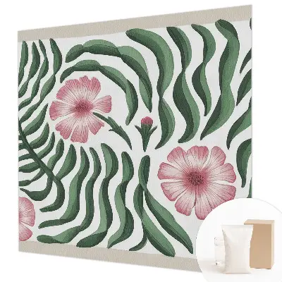 Papier peint photo sur tissu non tissé Fleurs feuilles