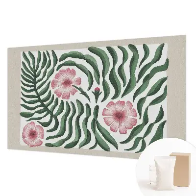 Papier peint photo sur tissu non tissé Fleurs feuilles