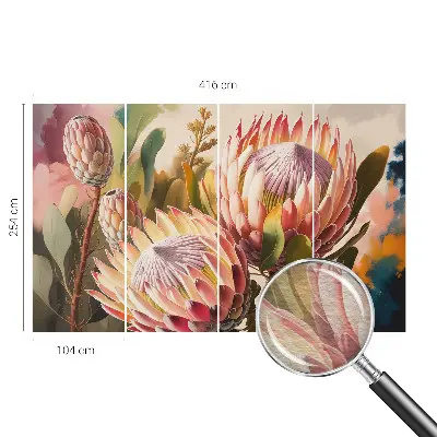 Papier peint photographique sur tissu non tissé Fleurs de protéa