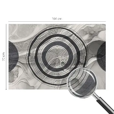 Papier peint photo grand format pour le mur Cercles gris