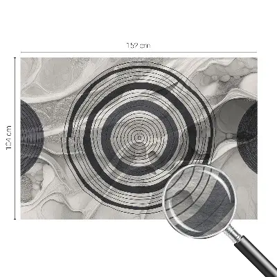 Papier peint photo grand format pour le mur Cercles gris